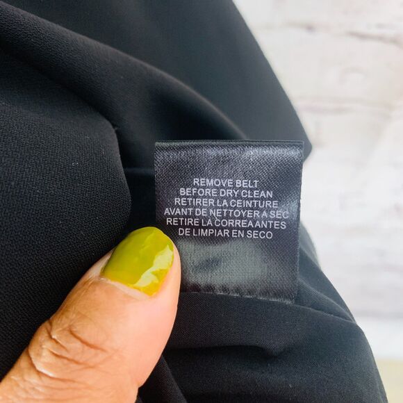 Badgley Mischka Women's Black Puff Pleated Sleeve Bodycon Sheath Midi Dress Sz 0 - Picture 5 of 7